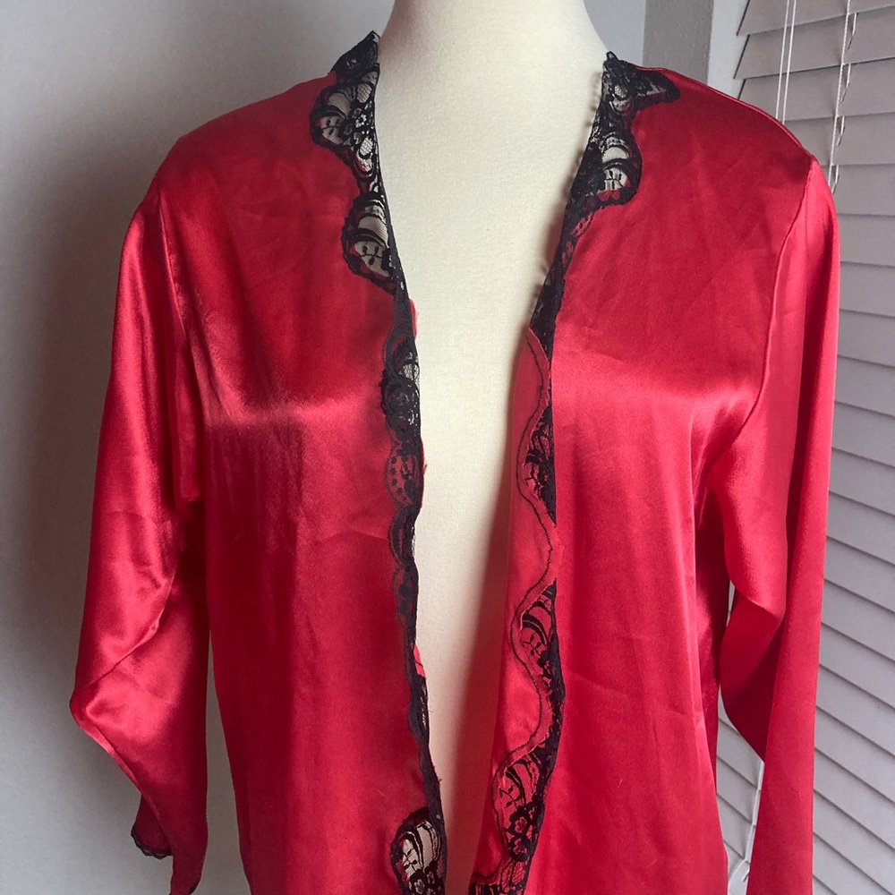 Vintage Victoria's Secret Chemise With Robe Gold Label Satin Lace Women’s Small - Picture 2 of 7